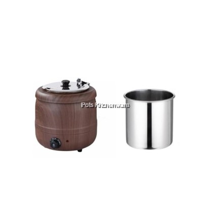 Hotel Grade 8L Stainless Steel Electric Soup Warmer Periuk Pemanas Sup Elektrik Keluli Tahan Karat 不锈钢商用保温汤煲 J00-BE904550