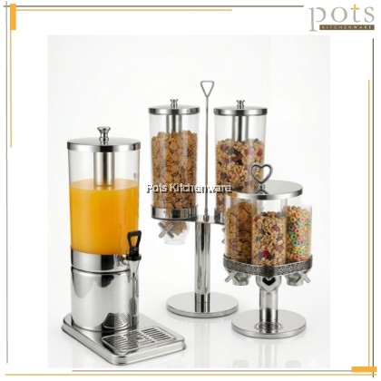 Hotel Grade Commercial Stainless Steel Cereal & Juice Dispenser Stand  商用谷物果汁分配器/饮料机S00-B903000 