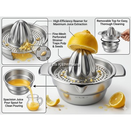 High Quality Stainless Steel Lemon Juicer Alat Perah Limau Tahan karat 手动榨汁器S00-JPK15602 High Quality Stainless Steel Lemon Juicer Alat Perah Limau Tahan karat 手动榨汁器S00-JPK15602