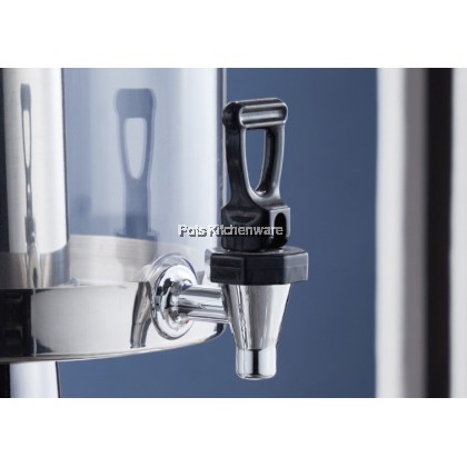 Hotel Grade 8L Gold Beverage Dispenser Stainless Steel and Plastic PC Barrel Dispenser 金色不锈钢PC果汁桶B3900G Hotel Grade 8L Gold Beverage Dispenser Stainless Steel and Plastic PC Barrel Dispenser 金色不锈钢PC果汁桶B3900G
