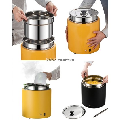 5 Stars Hotel Grade Stainless Steel Electric Soup Warmer 11L Periuk Pemanas Sup 商用不锈钢保温汤桶BE4510