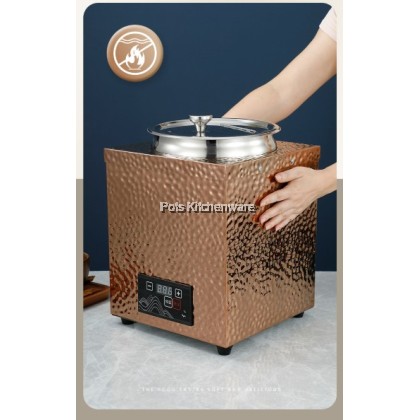 S/S 10L Square Electric Soup Warmer Periuk Pemanas Sup Elektrik Keluli Tahan Karat不锈钢四方电动汤炉BE4561