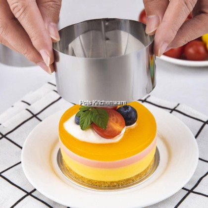 11pc-Set Stainless Steel Round Cookie Biscuit Cutters Circle Kek Acuan 迷你蛋糕模圈 S00-53NHL