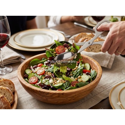 10" Heavy Duty Stainless Steel Salad Serving Tongs Penyepit Salad Tahan Lasak 耐用不锈钢沙拉食品夹S00-GD189719