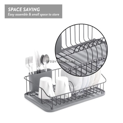 ELIANWARE Kitchen Storage Dish Rack Drainer with Tray Rak Pinggan 碗碟收纳架 E9511