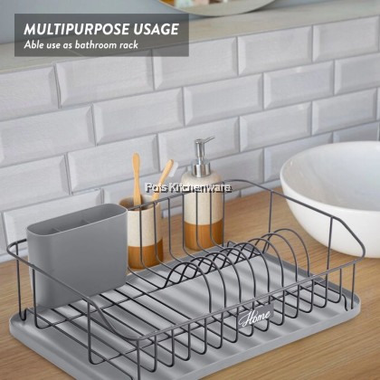 ELIANWARE Kitchen Storage Dish Rack Drainer with Tray Rak Pinggan 碗碟收纳架 E9511