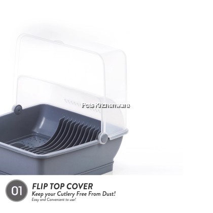 Dish Drainer With Cover Rak Pinggan Dengan Penutup有盖盘架 PEL-E288