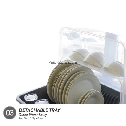 Dish Drainer With Cover Rak Pinggan Dengan Penutup有盖盘架 PEL-E288