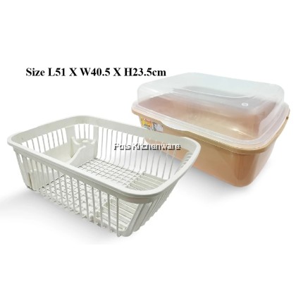 Dish Drainer With Cover Rak Pinggan Dengan Penutup有盖盘架 PEL-E288