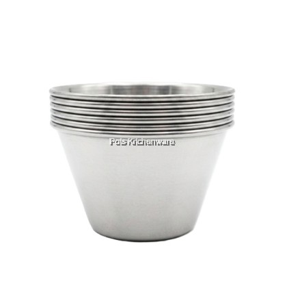 Stainless Steel Deep Sauce Cup Condiment Sauce Dipping Cup 6pc-Set Bekas Sos 不锈钢蘸料杯 - MAV8CM Stainless Steel Deep Sauce Cup Condiment Sauce Dipping Cup 6pc-Set Bekas Sos 不锈钢蘸料杯 - MAV8CM