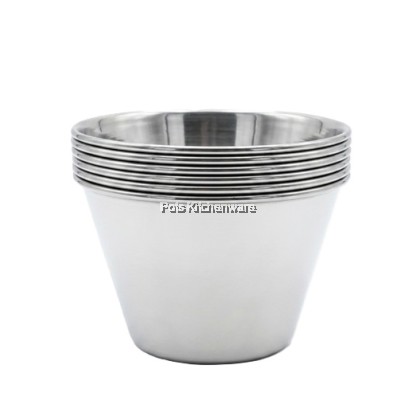 Stainless Steel Deep Sauce Cup Condiment Sauce Dipping Cup 6pc-Set Bekas Sos 不锈钢蘸料杯 - MAV8CM Stainless Steel Deep Sauce Cup Condiment Sauce Dipping Cup 6pc-Set Bekas Sos 不锈钢蘸料杯 - MAV8CM