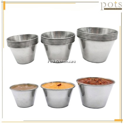 Stainless Steel Deep Sauce Cup Condiment Sauce Dipping Cup 6pc-Set Bekas Sos 不锈钢蘸料杯 - MAV8CM Stainless Steel Deep Sauce Cup Condiment Sauce Dipping Cup 6pc-Set Bekas Sos 不锈钢蘸料杯 - MAV8CM