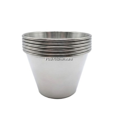 Stainless Steel Deep Sauce Cup Condiment Sauce Dipping Cup 6pc-Set Bekas Sos 不锈钢蘸料杯 - MAV8CM Stainless Steel Deep Sauce Cup Condiment Sauce Dipping Cup 6pc-Set Bekas Sos 不锈钢蘸料杯 - MAV8CM
