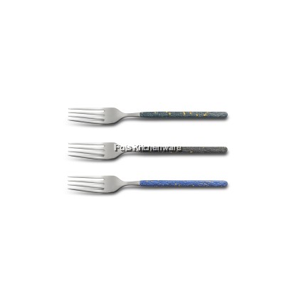 5 Stars Hotel GradeToffi Stainless Steel 3pc-Set Cutlery Series Sudu Garpo Set不锈钢餐具系列  (Blue, Black, Dark green)-F4100