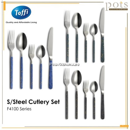 5 Stars Hotel GradeToffi Stainless Steel 3pc-Set Cutlery Series Sudu Garpo Set不锈钢餐具系列  (Blue, Black, Dark green)-F4100