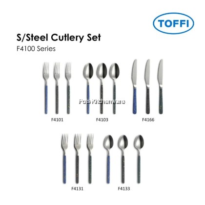 5 Stars Hotel GradeToffi Stainless Steel 3pc-Set Cutlery Series Sudu Garpo Set不锈钢餐具系列  (Blue, Black, Dark green)-F4100