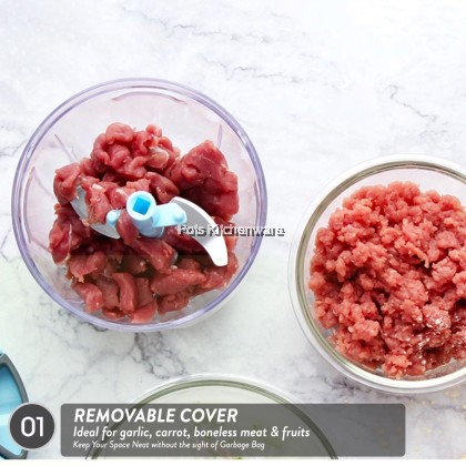 ELIANWARE (160ML/420ML/880ML) Mini Hand-Pull Food Garlic Chopper Cutter Alat Pengisar Mixing Blender切蒜器-E1290M