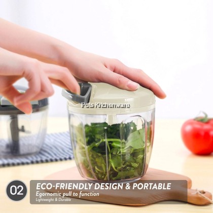 ELIANWARE (160ML/420ML/880ML) Mini Hand-Pull Food Garlic Chopper Cutter Alat Pengisar Mixing Blender切蒜器-E1290M