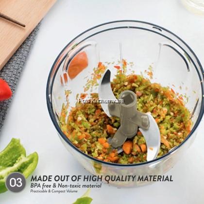 ELIANWARE (160ML/420ML/880ML) Mini Hand-Pull Food Garlic Chopper Cutter Alat Pengisar Mixing Blender切蒜器-E1290M