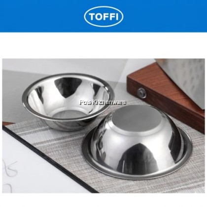 TOFFI Stainless Steel Mixing Bowl for Salad Mangkuk Adunan Besi Keluli Tahan Karat (12/14/16/18/20/22cm)不锈钢沙拉盆-K6900M