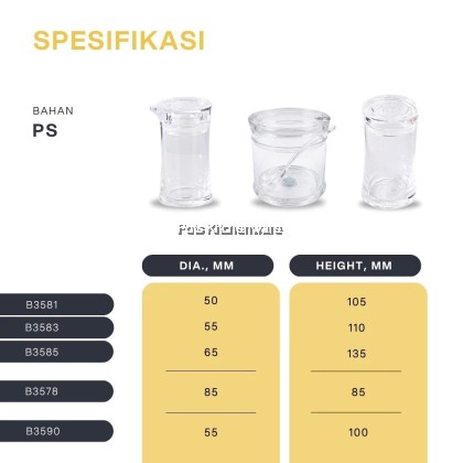 PS/PC Condiment Bottle Spices Pepper Spices Sauce Container Food Storage Transparent Bottle Botol Perencah Rempah 胡椒盐酱油罐-B3500