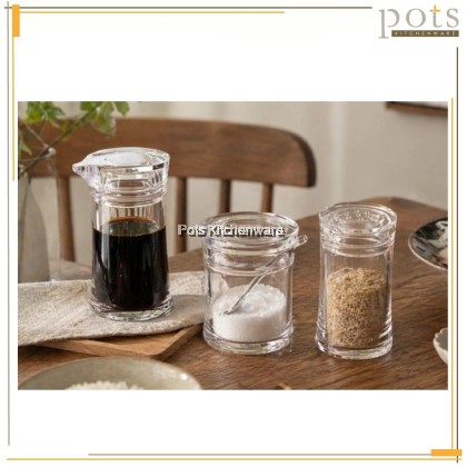 PS/PC Condiment Bottle Spices Pepper Spices Sauce Container Food Storage Transparent Bottle Botol Perencah Rempah 胡椒盐酱油罐-B3500