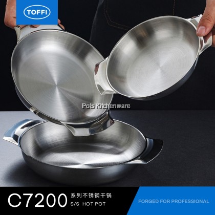Stainless Steel Hot Pot Dual Handle Cooking Steamboat Pot Periuk HotPot Keluli Tahan Karat不锈钢双耳火锅-C7200