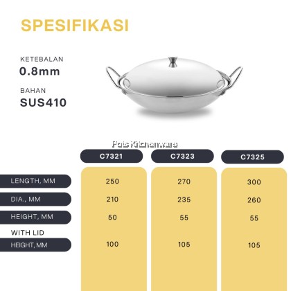 Stainless Steel Hot Pot With Lid Cover Multipurpose Steamboat Soup Pot Periuk HotPotKeluli Tahan Karat 不锈钢涮涮锅