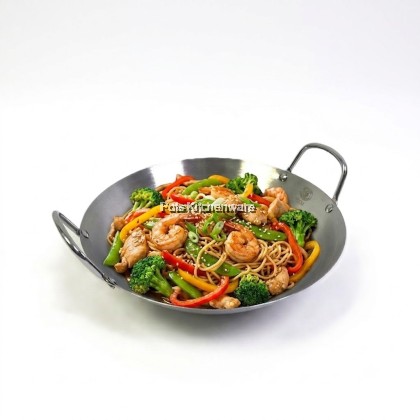 Rhino Premium Stainless Steel Wok Kuali Periuk Masakan Panas Tebal-AS0330不锈钢炒锅-AS0330M