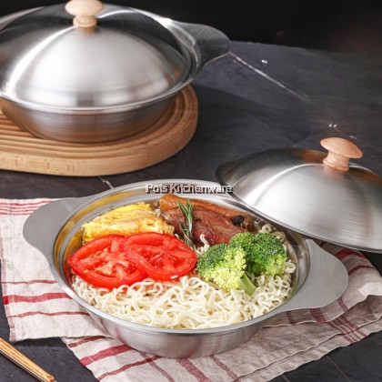 Toffi Stainless Steel Induction Pot with Lid 18cm/21cm/24cm Hot Pot Soup Cooking Pot Periuk Steamboat Shabu Shabu火锅锅