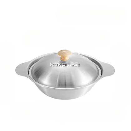 Toffi Stainless Steel Induction Pot with Lid 18cm/21cm/24cm Hot Pot Soup Cooking Pot Periuk Steamboat Shabu Shabu火锅锅