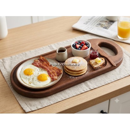 1x Olive Oil finished Sapele Wood Rectangular/Oval Wooden Tray With handle Dulang kayu semula jadi 实木带把手长方形托盘-W00-B902070M 1x Olive Oil finished Sapele Wood Rectangular/Oval Wooden Tray With handle Dulang kayu semula jadi 实木带把手长方形托盘-W00-B902070M