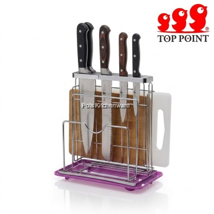 TOP POINT Knives & Cutting Board Holder Rack Rak Pisau dan Papan Pemotong菜板架 S00-9008