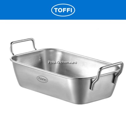 TOFFI Stainless Steel Kadai Sauce, Curry Rectangle & Square Bekas Kadai Kari不锈钢小方锅  -B6400M