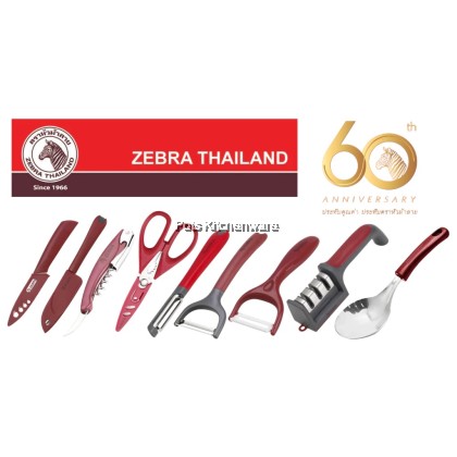 100% Original Zebra Red Handle Korean Ladle Senduk Korea 韩式长柄勺-SZB-Z103004m