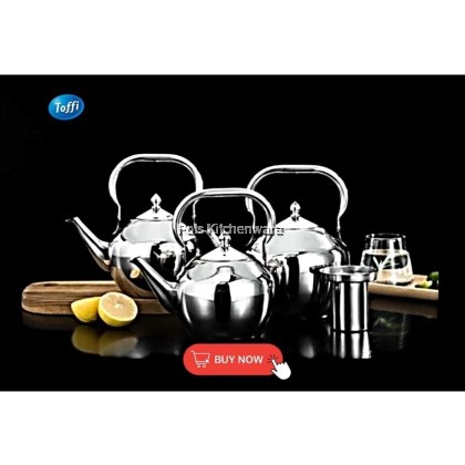 TOFFI Stainless Steel 1.2L/ 2L Kettle Coffee Tea Pot + Strainer Teko Keluli Tahan Karat Teko + Penapis 不锈钢茶壶咖啡壶-D1800M TOFFI Stainless Steel 1.2L/ 2L Kettle Coffee Tea Pot + Strainer Teko Keluli Tahan Karat Teko + Penapis 不锈钢茶壶咖啡壶-D1800M