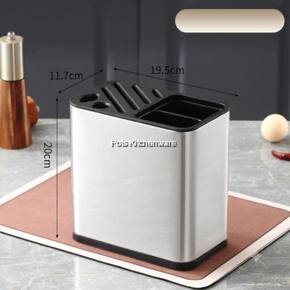 High Quality Stainless Steel Knife Tool Holder Rak Pisau 不锈钢刀架-S00-B6825 High Quality Stainless Steel Knife Tool Holder Rak Pisau 不锈钢刀架-S00-B6825