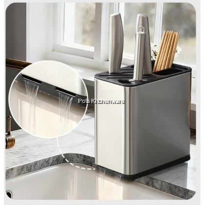 High Quality Stainless Steel Knife Tool Holder Rak Pisau 不锈钢刀架-S00-B6825 High Quality Stainless Steel Knife Tool Holder Rak Pisau 不锈钢刀架-S00-B6825