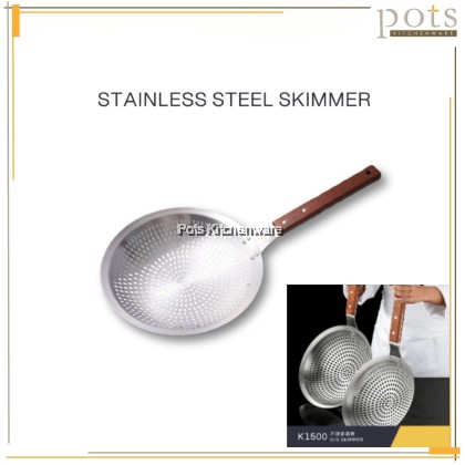 Stainless Steel Skimmer Cooking Strainer Long Handle Frying Skimmer Senduk Penapis Keluli Tahan Karat(24 - 30cm)不锈钢漏勺-S00-K1500M