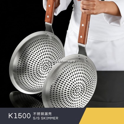 Stainless Steel Skimmer Cooking Strainer Long Handle Frying Skimmer Senduk Penapis Keluli Tahan Karat(24 - 30cm)不锈钢漏勺-S00-K1500M