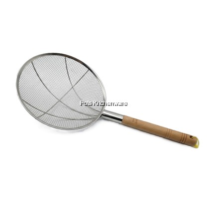 TOFFI Stainless Steel Coarse Mesh Strainer With Wooden Handle Penapis Keluli Tahan Karat 不锈钢粗网木柄漏勺-K1300