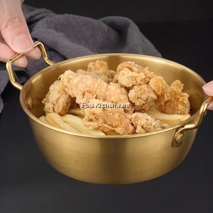 Korean Style Stainless Steel Gold Snack Bowl Double Handle | Mangkuk Emas Hidangan Dessert Buah | 韩式不锈钢金色小吃双耳碗 Korean Style Stainless Steel Gold Snack Bowl Double Handle | Mangkuk Emas Hidangan Dessert Buah | 韩式不锈钢金色小吃双耳碗