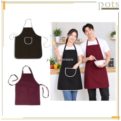 HOMELINE Stylish Single Pocket Cotton Apron Kitchen Cooking Baking 棉质围裙 Apron Apron Kapas L0210 HOMELINE Stylish Single Pocket Cotton Apron Kitchen Cooking Baking 棉质围裙 Apron Apron Kapas L0210