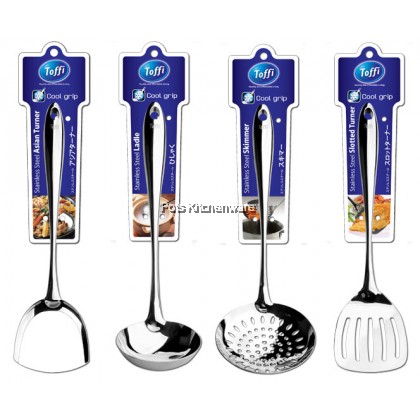 Toffi Stainless Steel Kitchen Utensil Set Spatula Turner Ladle Strainer Drainer Senduk Sudu 不锈钢汤勺锅铲笊篱 - K1100