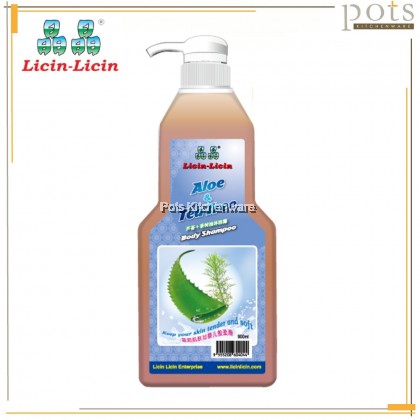 Licin-Licin 900ml Aloe Tea Tree Oil Natural Herbal Body Wash Shampoo 天然茶树油沐浴露 - 291-1