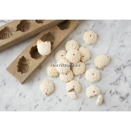 5 Holes 6 Holes Wooden Mould Traditional Cookies Kuih Bangkit Mould 孔木模 番婆饼 木薯饼 Biscuit Bangkit - BB115M