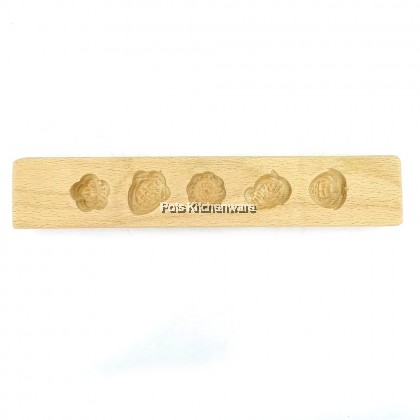 5 Holes 6 Holes Wooden Mould Traditional Cookies Kuih Bangkit Mould 孔木模 番婆饼 木薯饼 Biscuit Bangkit - BB115M
