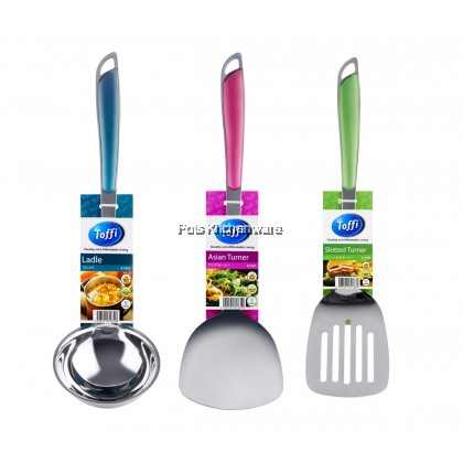 Toffi Stainless Steel Kitchen Utensil Ladle Slotted Turner Senduk Sudip Spatula 不锈钢汤勺铲子锅铲- K1400 Toffi Stainless Steel Kitchen Utensil Ladle Slotted Turner Senduk Sudip Spatula 不锈钢汤勺铲子锅铲- K1400