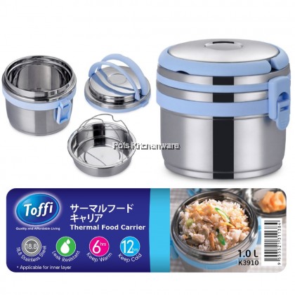 1000ml Toffi Stainless Steel 18.8/SUS304 Thermal Soup Carrier Take Away Thermos Lunch Box Bekas Makanan Tahan Panas 保温餐盒汤锅 - K3910