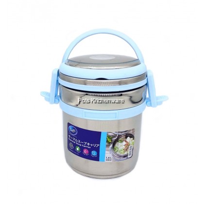1400ml Toffi Stainless Steel 18.8/SUS304 Thermal Soup Carrier Take Away Thermos Lunch Box Bekas Makanan Tahan Panas 保温餐盒汤锅 - K3914 